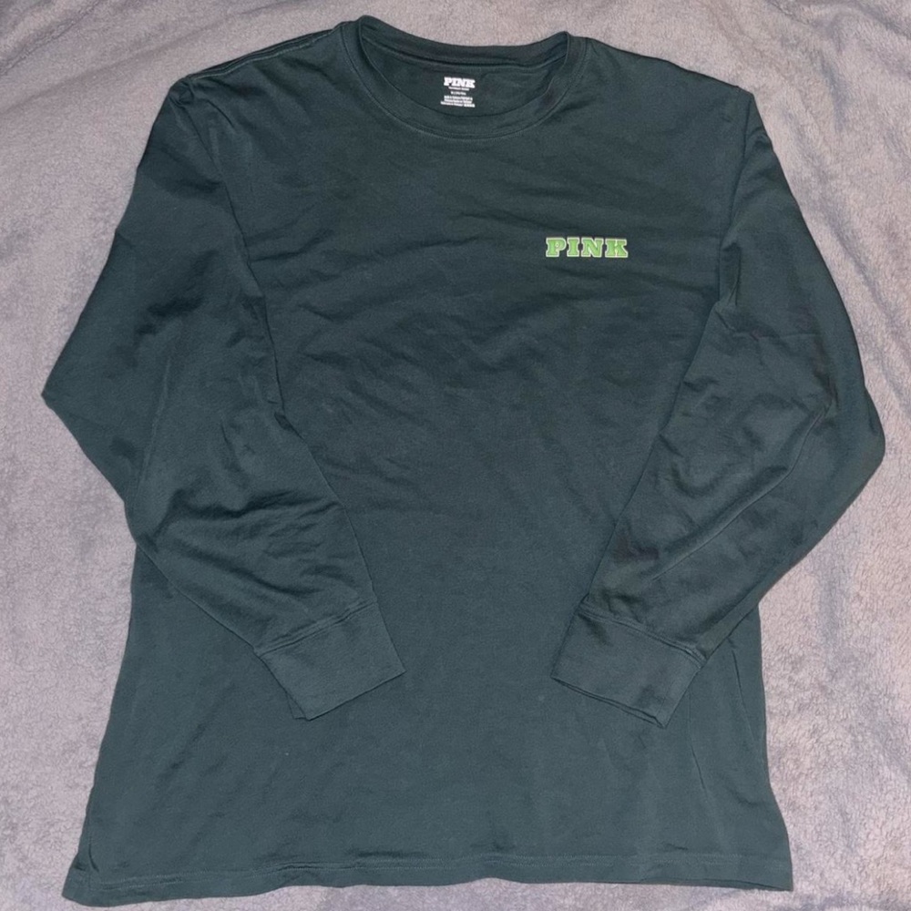 PINK Victoria's Secret Green Long Sleeve Shirt